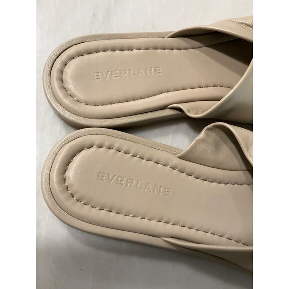 Everlane The Day Twist Sandals in Warm Khaki 8 New Womens Slides - Picture 7 of 10